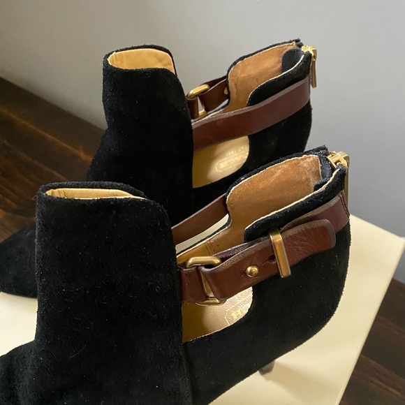 Coach Ann Suede Boots Black size 10 - Picture 2 of 5